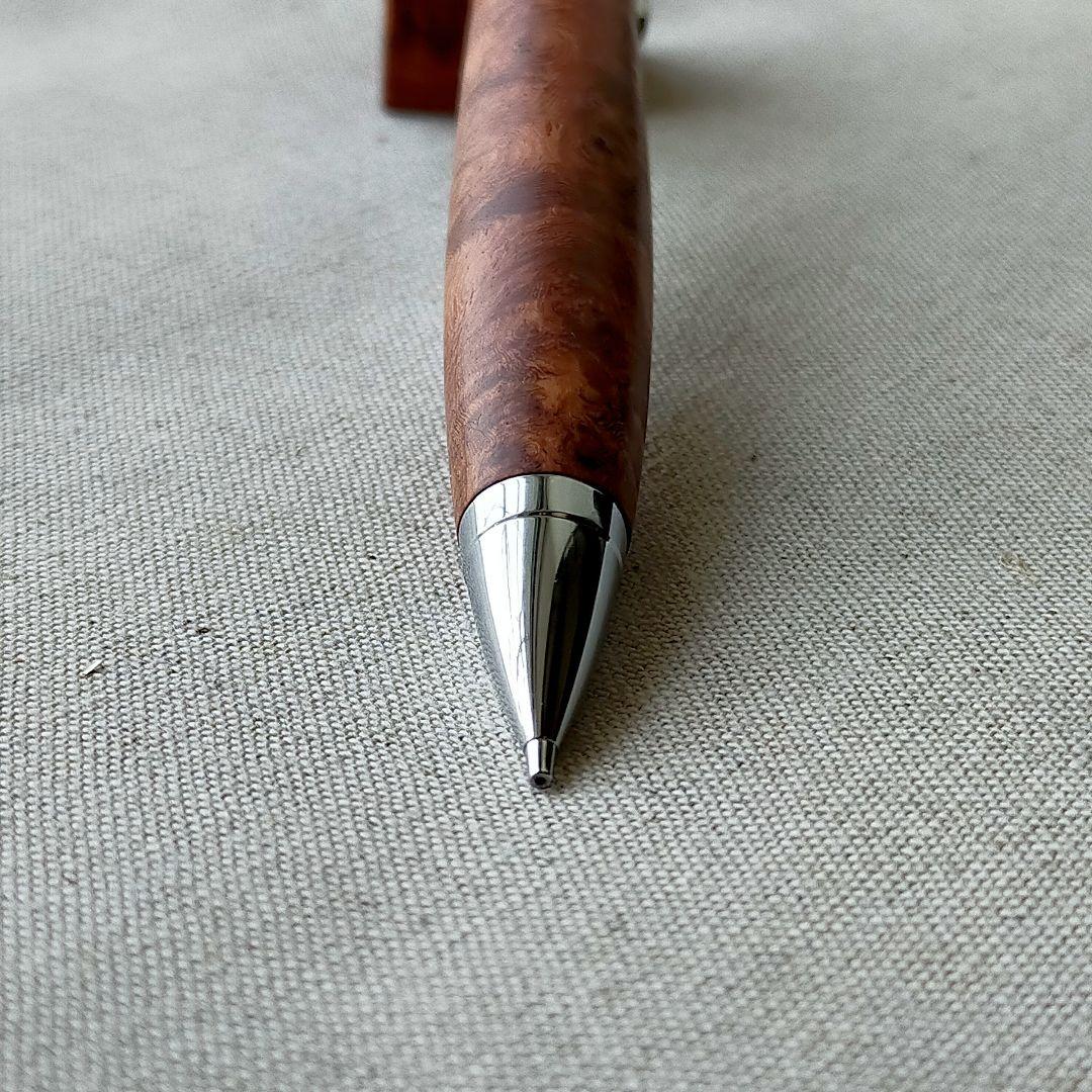 ハンドメイド　シャープペン　木軸　本花梨瘤杢　上杢　0.5mm
