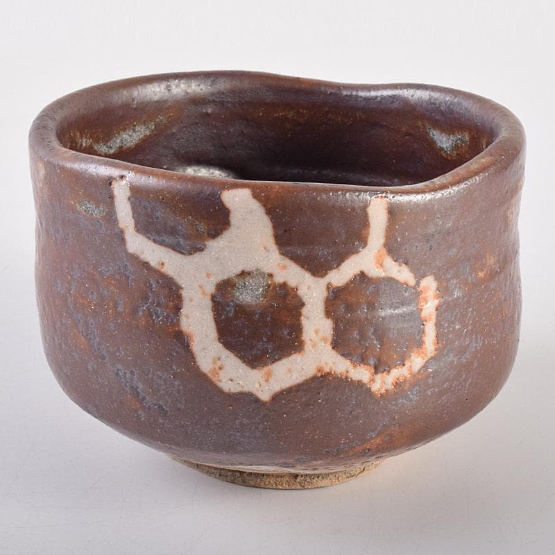 茶道具　志野焼　茶碗　在銘　共箱　M　R7662