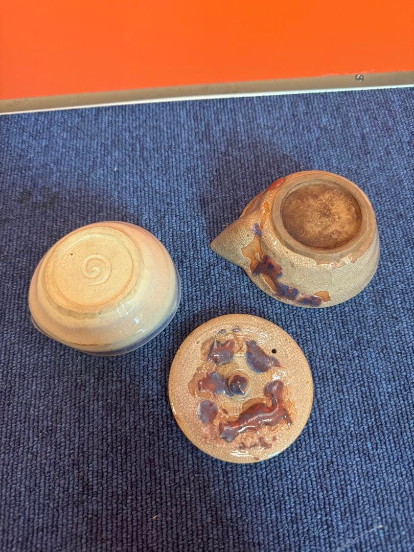 1581 萩焼　宝瓶1客　湯冷やし1客