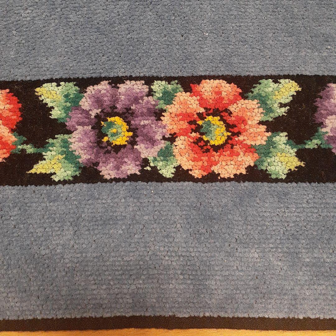 FEILER 花柄刺繍 バスタオル ブルー Made in Germany