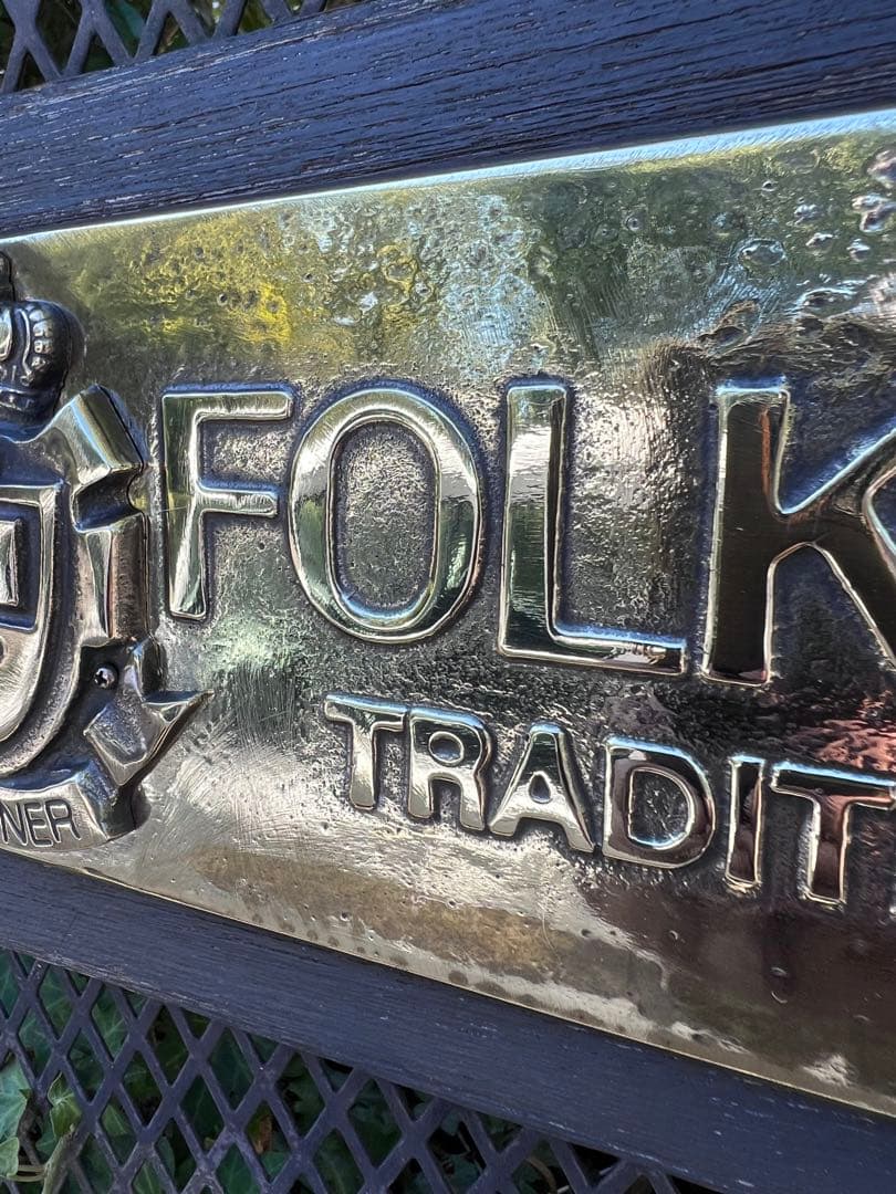 ヴィンテージ真鍮製オーナメントFOLKNER エンブレム 看板　used