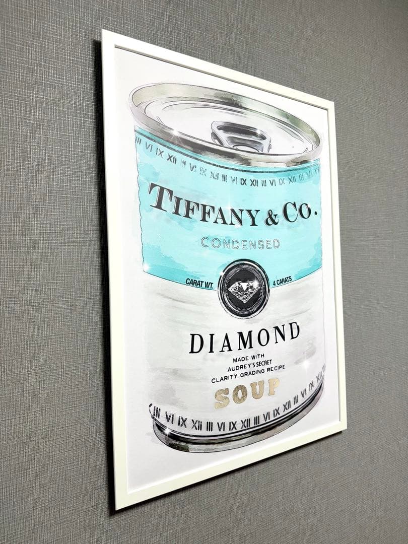 No.255フレーム付きキャンバスアート　ブランドアートポスター　Tiffany