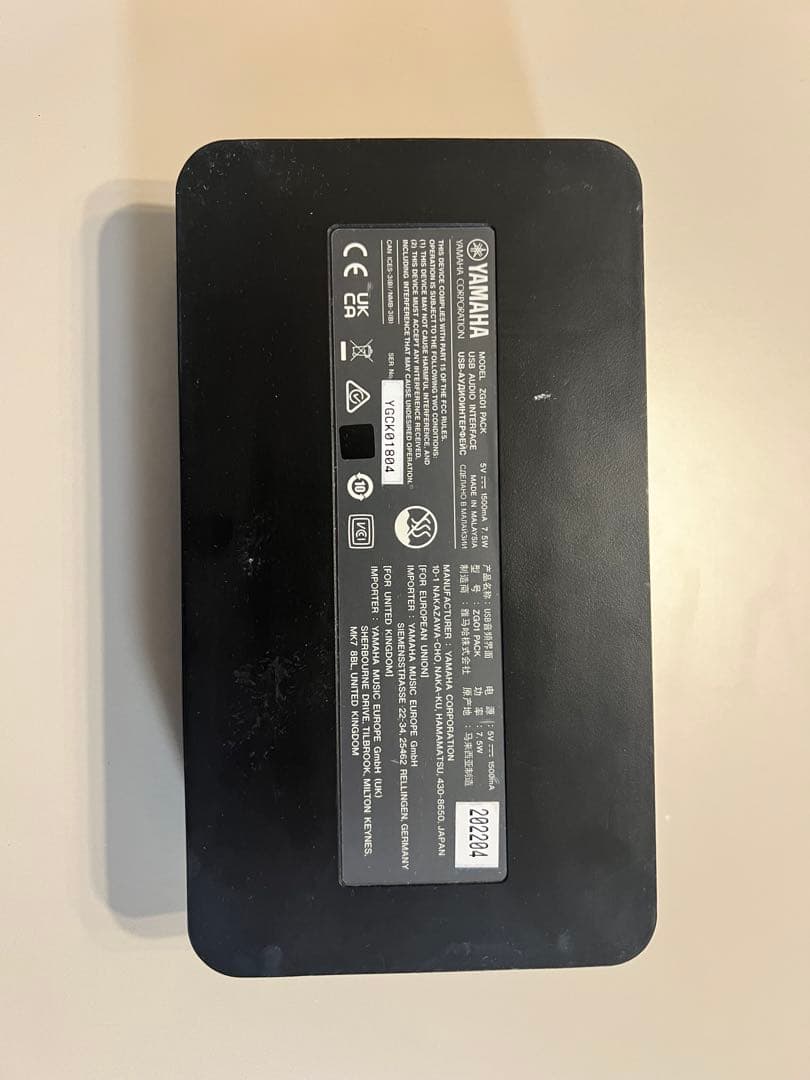 YAMAHA ZG01 USBオーディオインターフェース