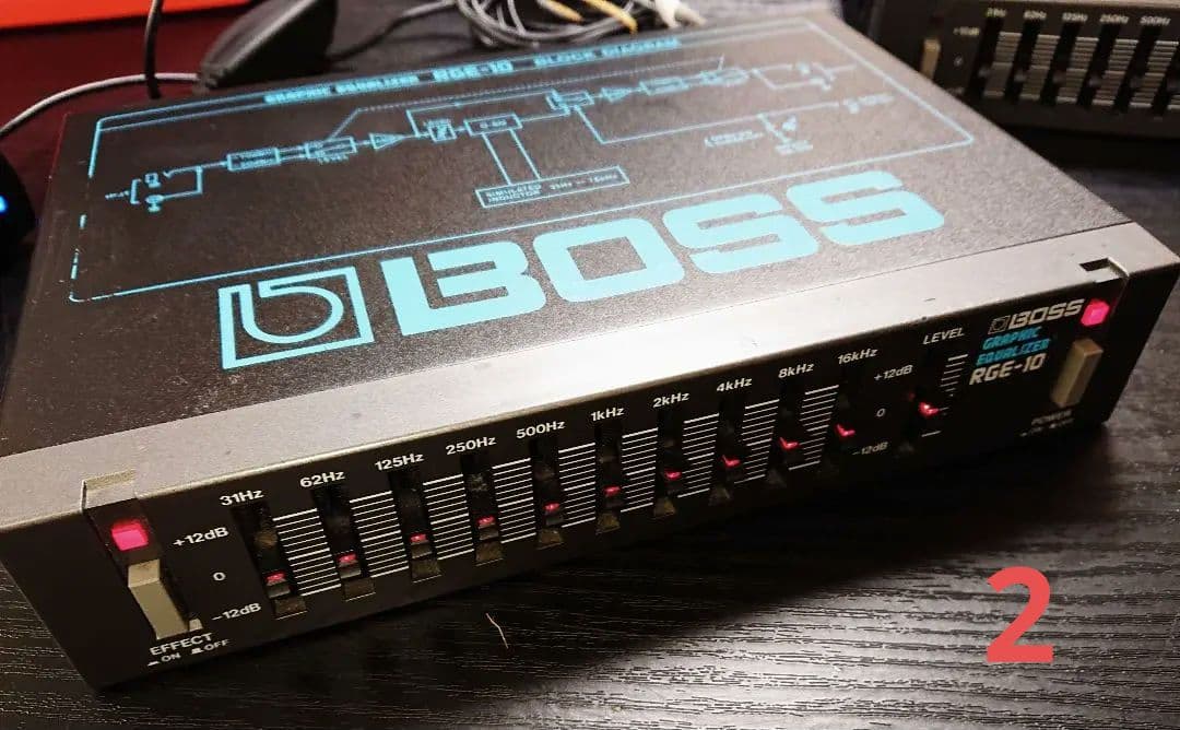2個 BOSS ボス RGE-10 グラフィック イコライザー PSA-100S
