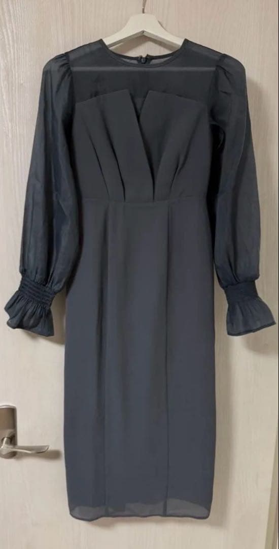 atlo パーティドレス　結婚式　長袖　レディース　披露宴 ドレス シースルー