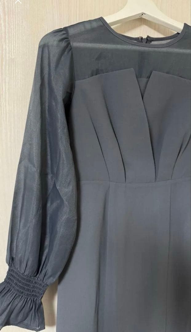 atlo パーティドレス　結婚式　長袖　レディース　披露宴 ドレス シースルー