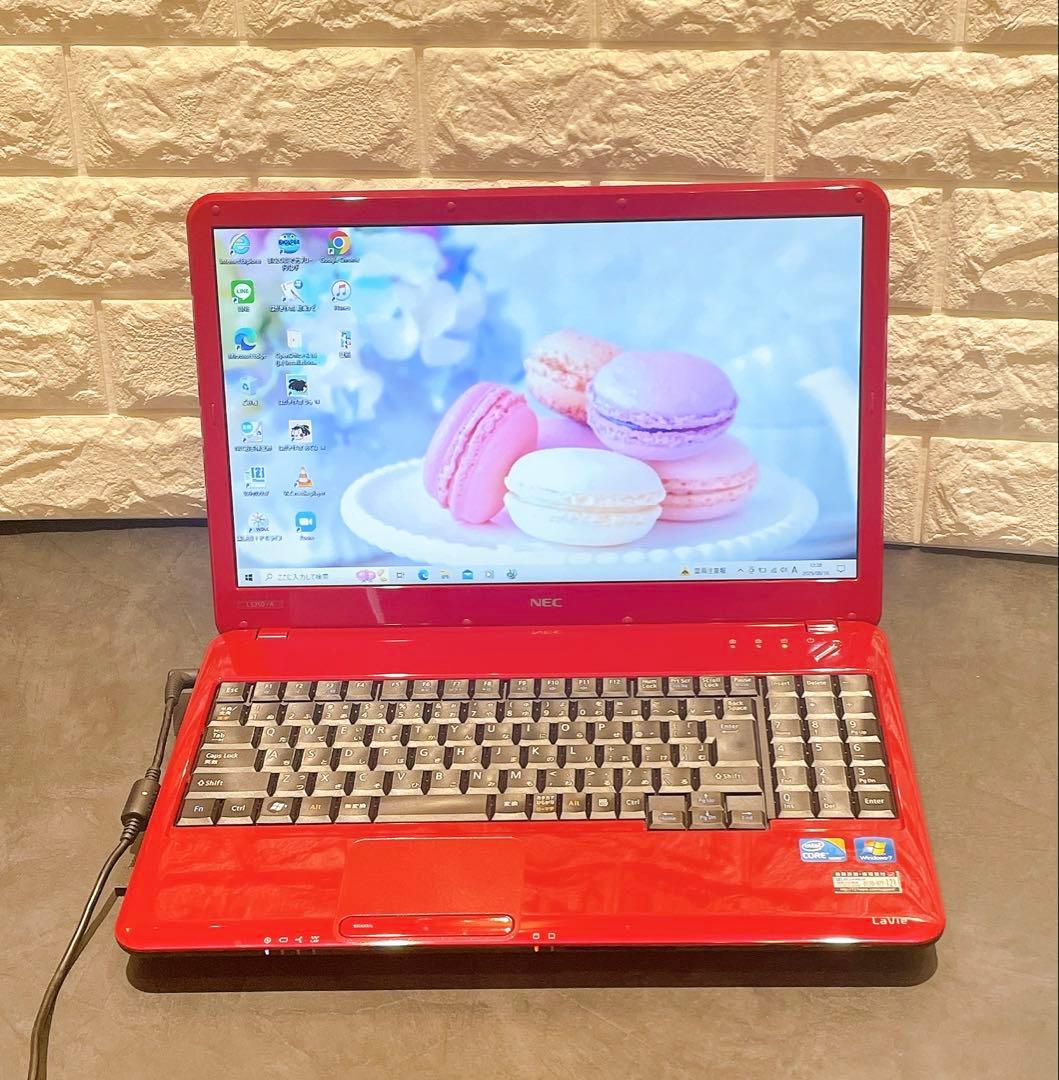 すぐ使える！大人気レッドNECノートパソコン✨オフィス付き✨