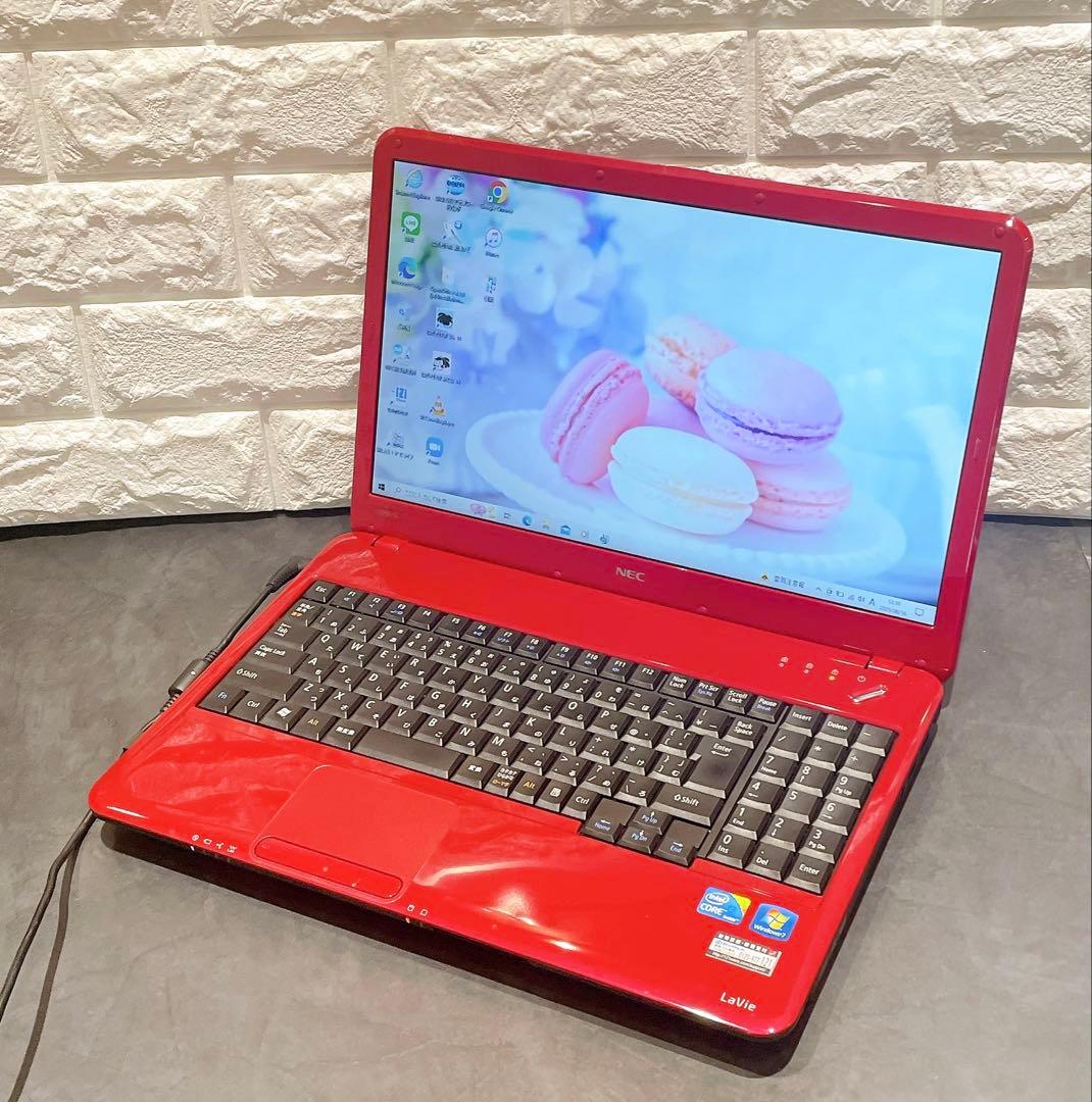 すぐ使える！大人気レッドNECノートパソコン✨オフィス付き✨