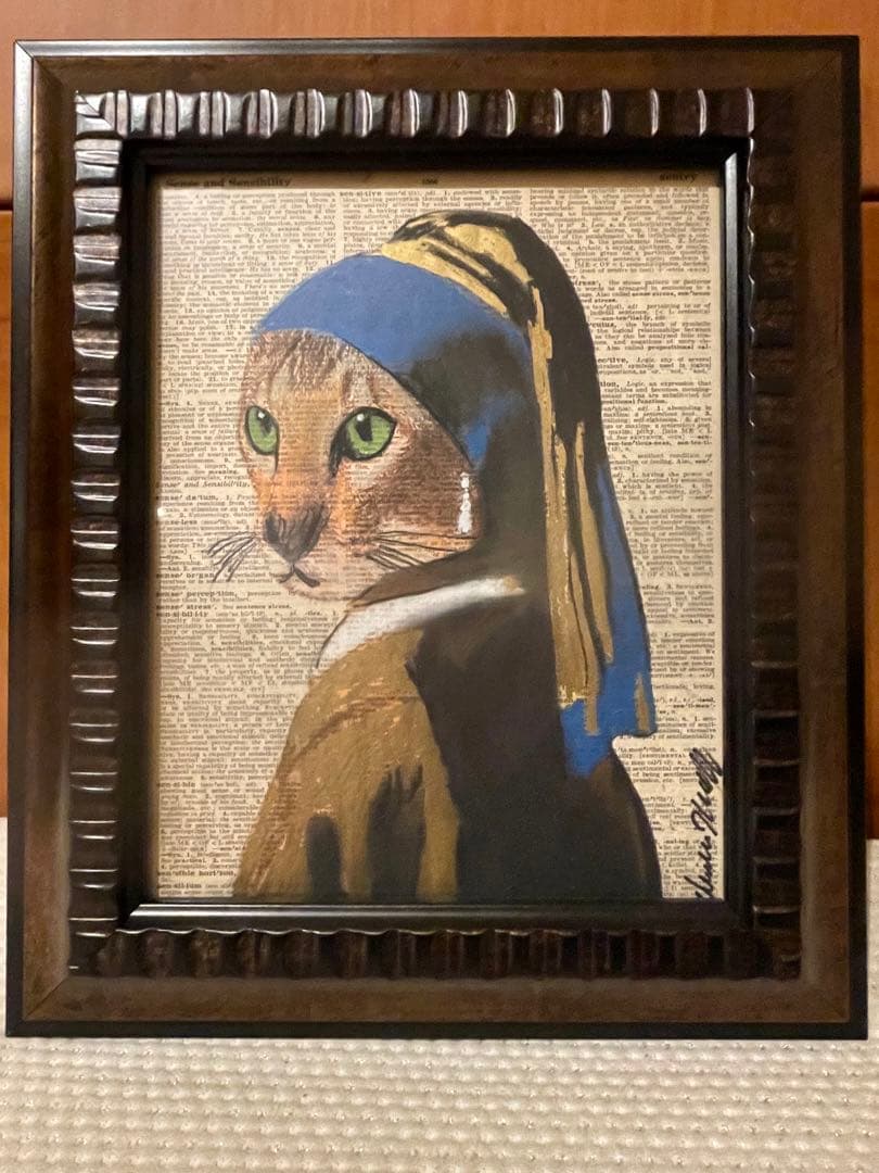 アートンワーズ THE BLUE CAT 原画 絵画 現代アート インテリア