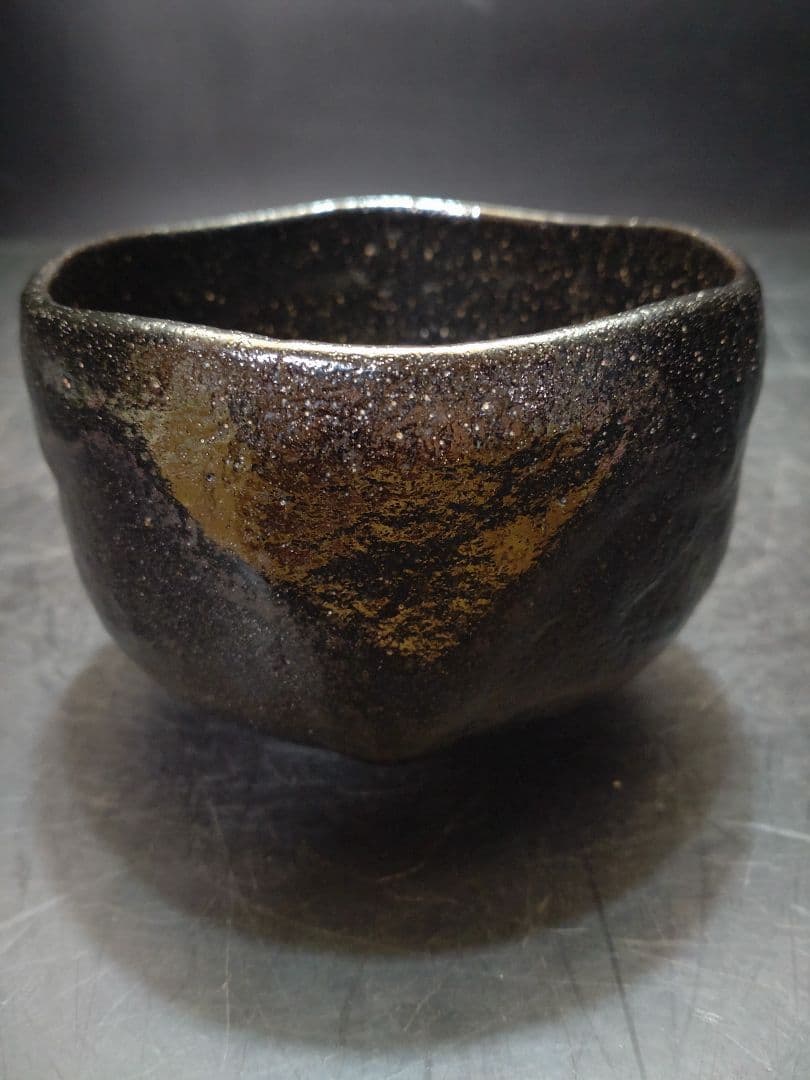 園部玄哉造　黒　茶碗　共箱