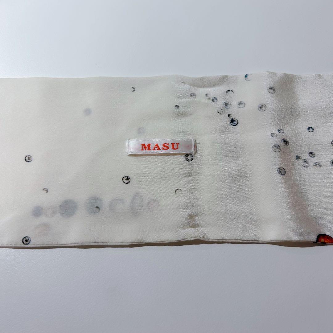 【希少】美品 MASU 23ss GALAXY SILK SCARF WHITE
