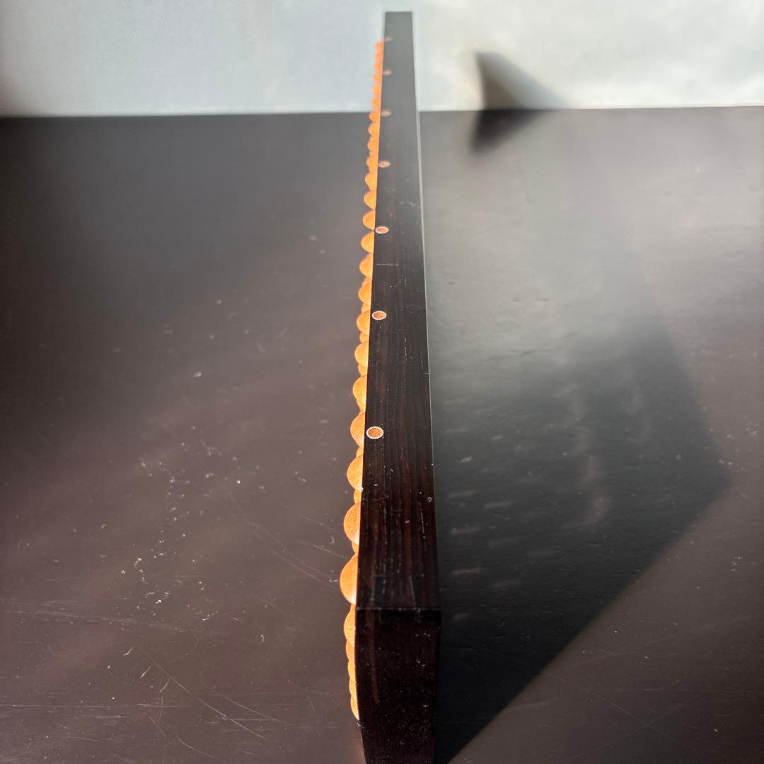 【播州の名人 美術工芸品】播州そろばん 二代中塚義雄【5つ珠 極上樺玉 黒檀枠】