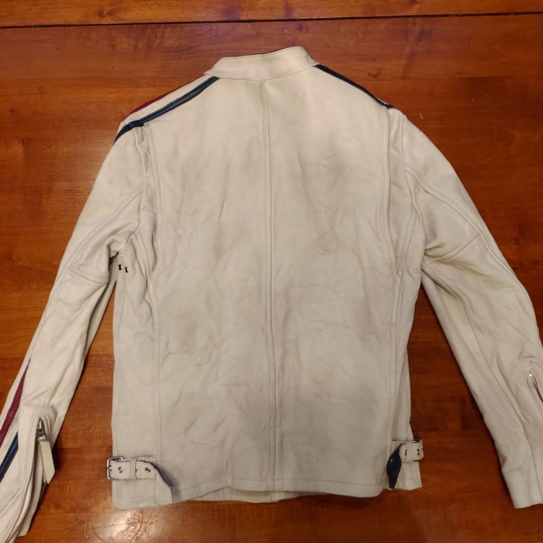 Schott ホワイトレザージャケット Mサイズ