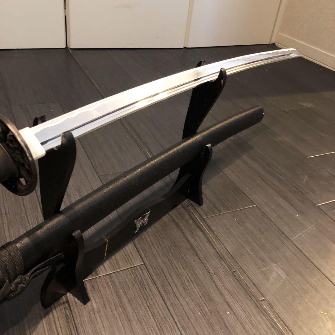 黒　模造刀　樋有刀身　黒拵え　モダン刀