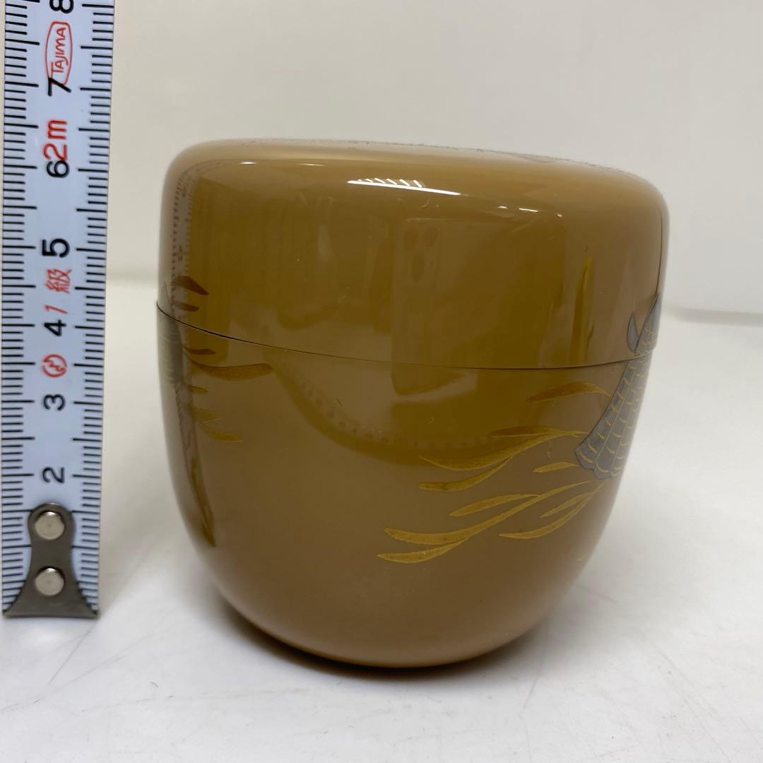 ☆茶3 倉山直彦　海松貝　中棗　幅約6.7㎝　共箱　東さ7-1111③