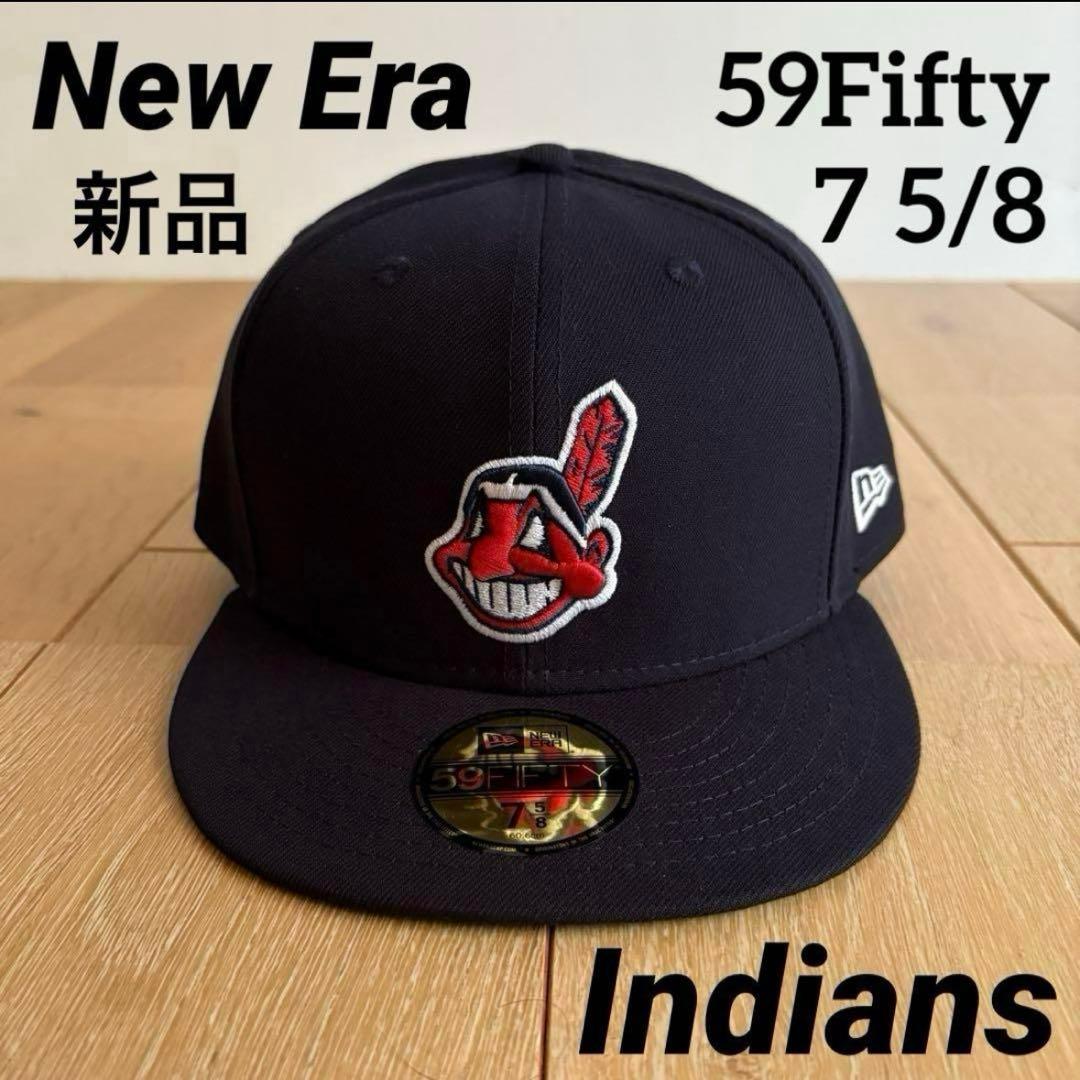 ★ニューエラ★クリーブランド・インディアンス キャップ★ネイビー★新品7 5/8