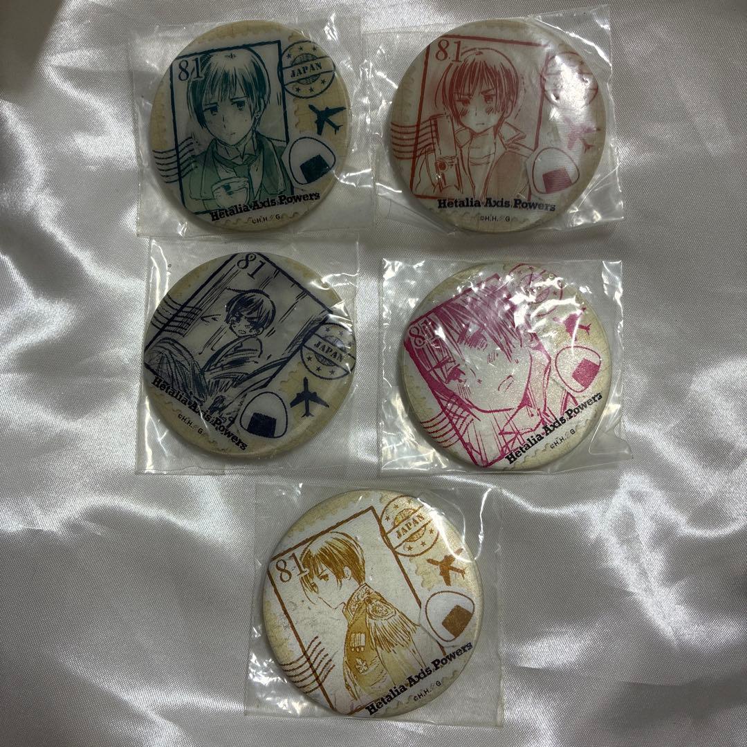 ヘタリア アニメガ チェンジング缶バッジ 日本だらけですよ