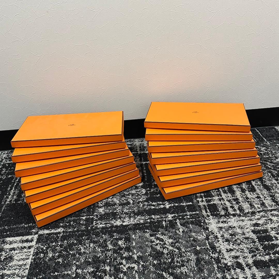 美品　HERMES　エルメス　オレンジ　空箱　14個セット