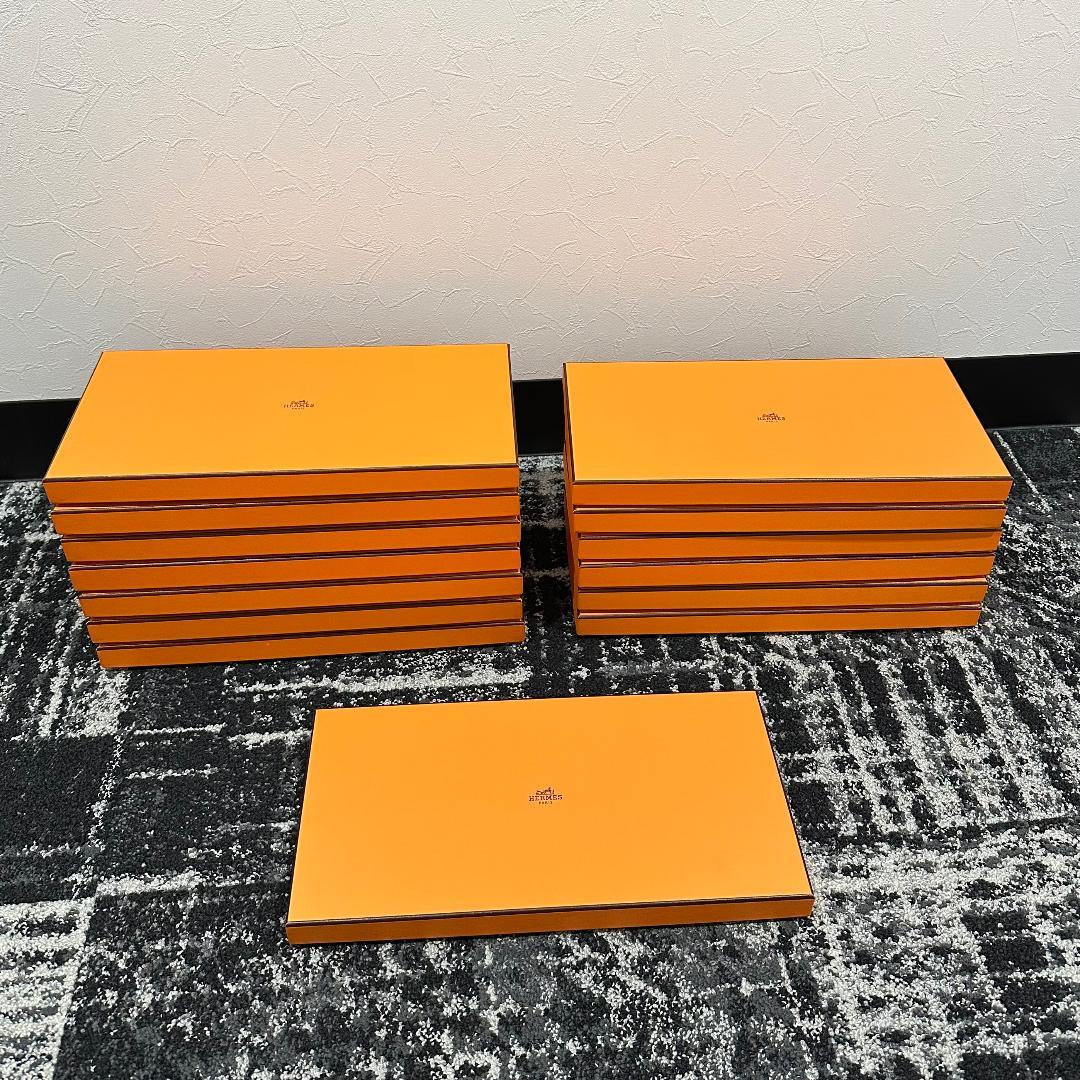 美品　HERMES　エルメス　オレンジ　空箱　14個セット