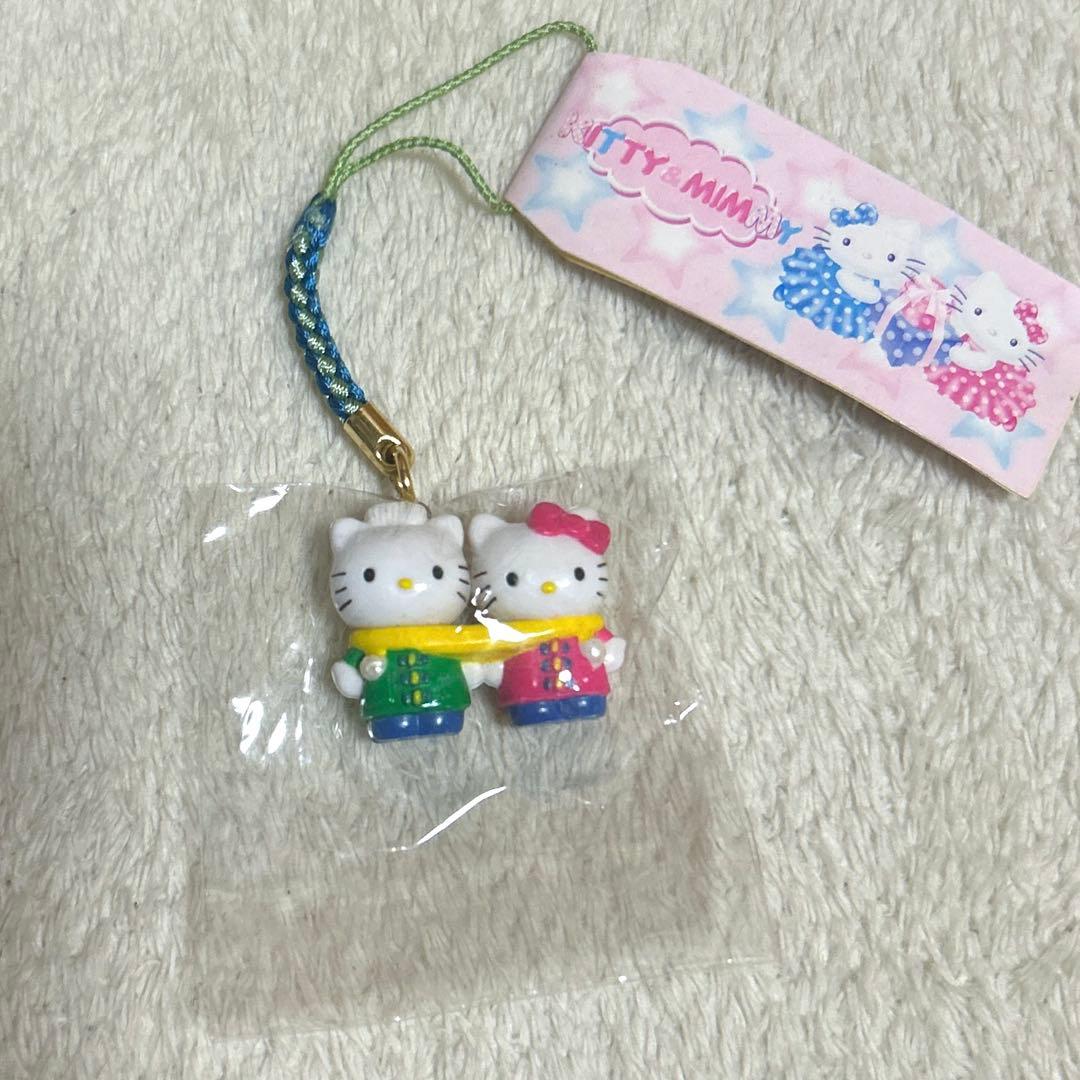 レア品　キティ＆ミミィ　ダニエル　ストラップ　マフラー　2002年製