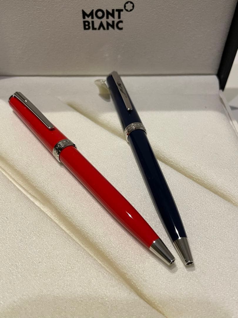 【新品・未使用】モンブラン　ボールペン　モデナレッド&ブルー　2本セット　箱付