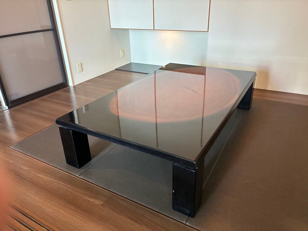 カリモク　年輪　座卓　テーブル　ビンテージ家具