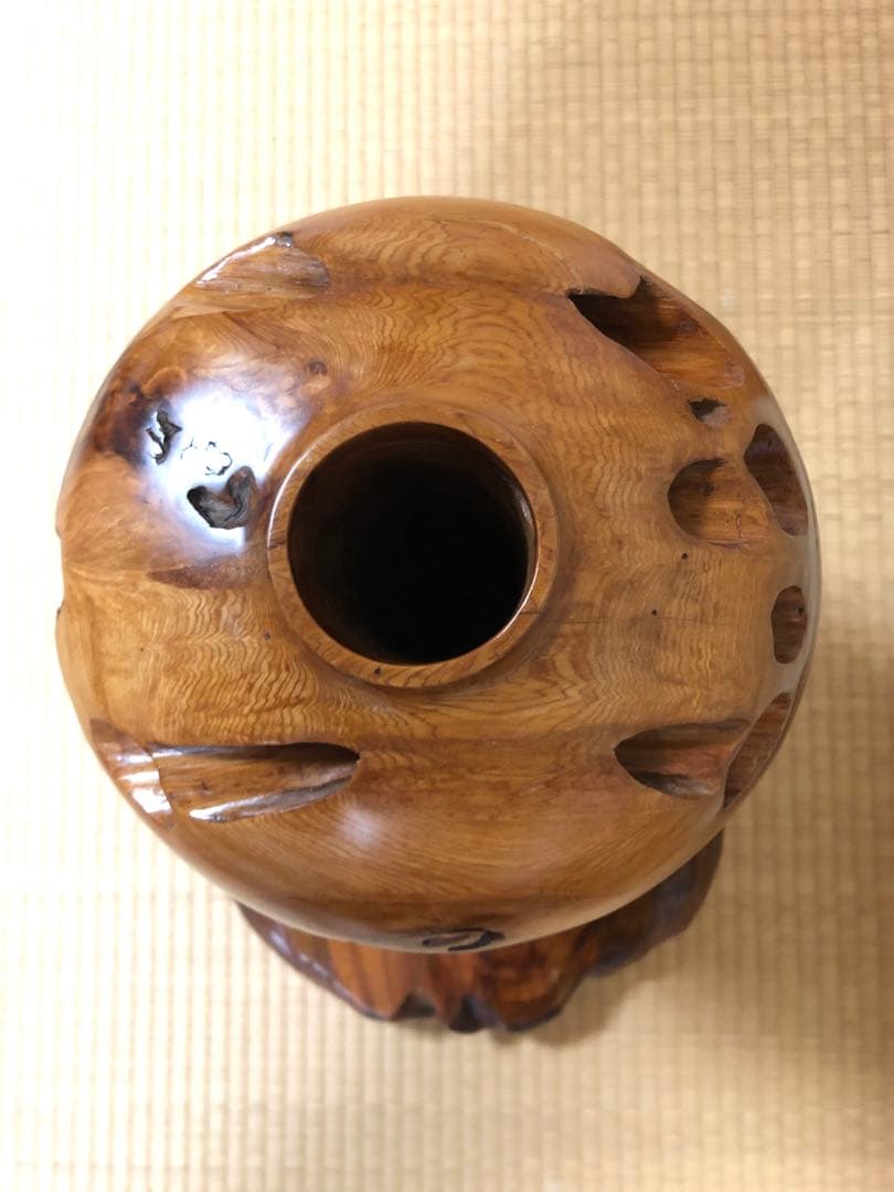 屋久杉 壺と台座