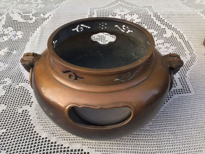 C9 茶道具・唐銅面取風炉・風炉