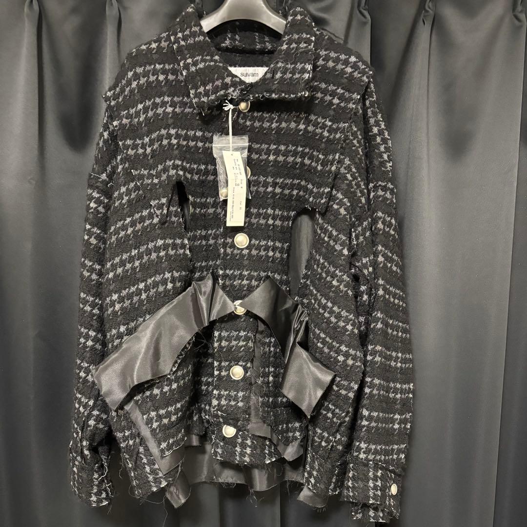 【定価129,800円】サルバム　ショートツイードブルゾン　サイズM