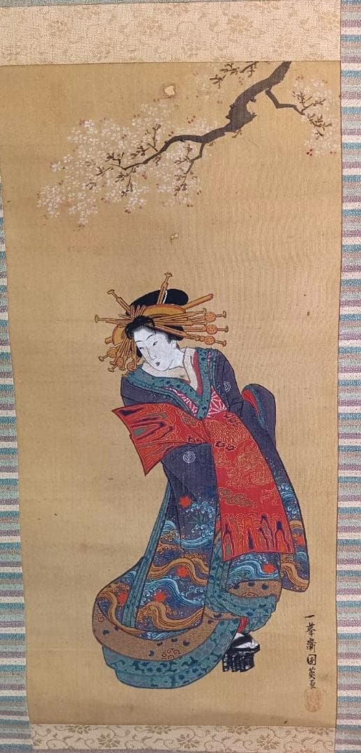 歌川国英　掛軸