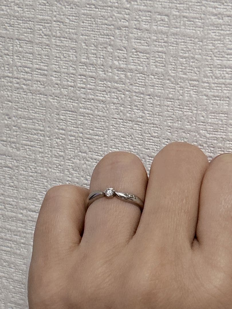 pt900 0.126CT リング　9号　プラチナ　ダイヤモンド　保証書あり