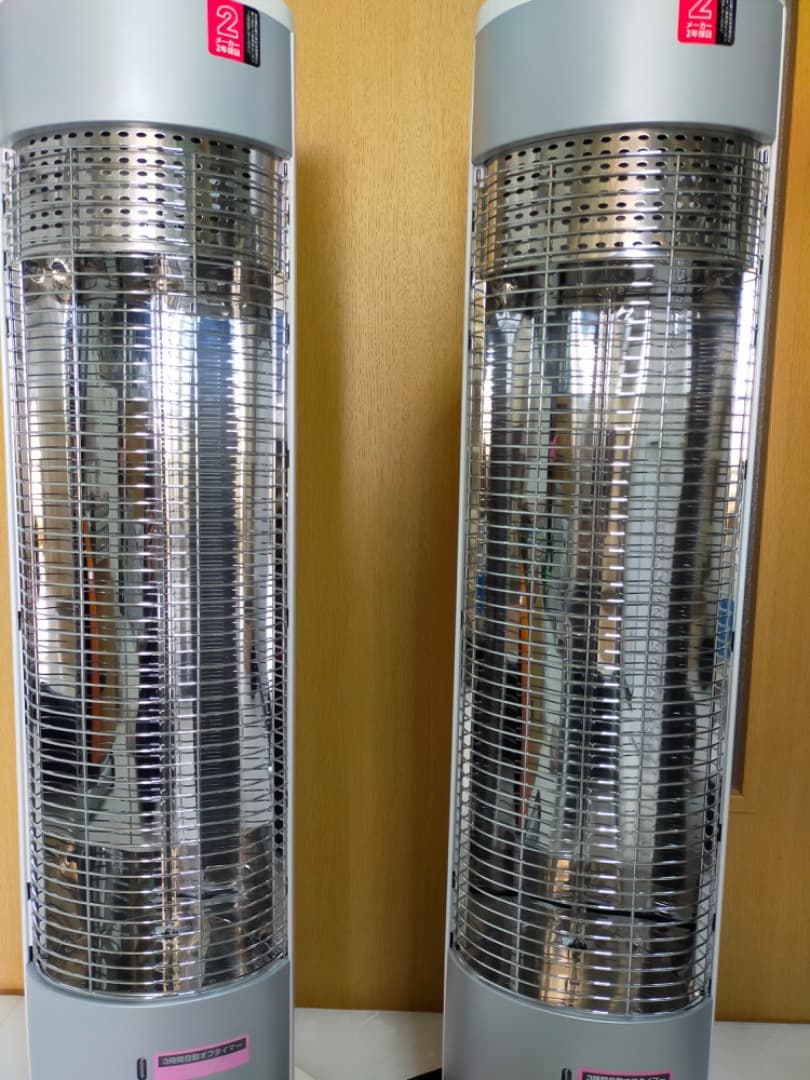 2台 コイズミ 電気ストーブ 900/450W ホワイト KKH-0922/W