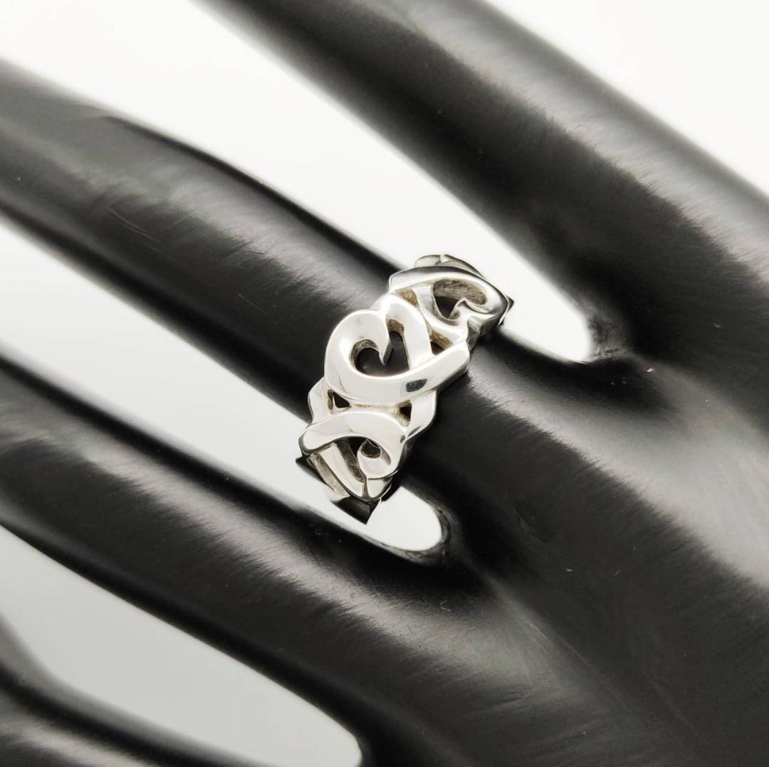 【極美品】✨ティファニー　リング12.5（12）　トリプルラビングハートSV指輪