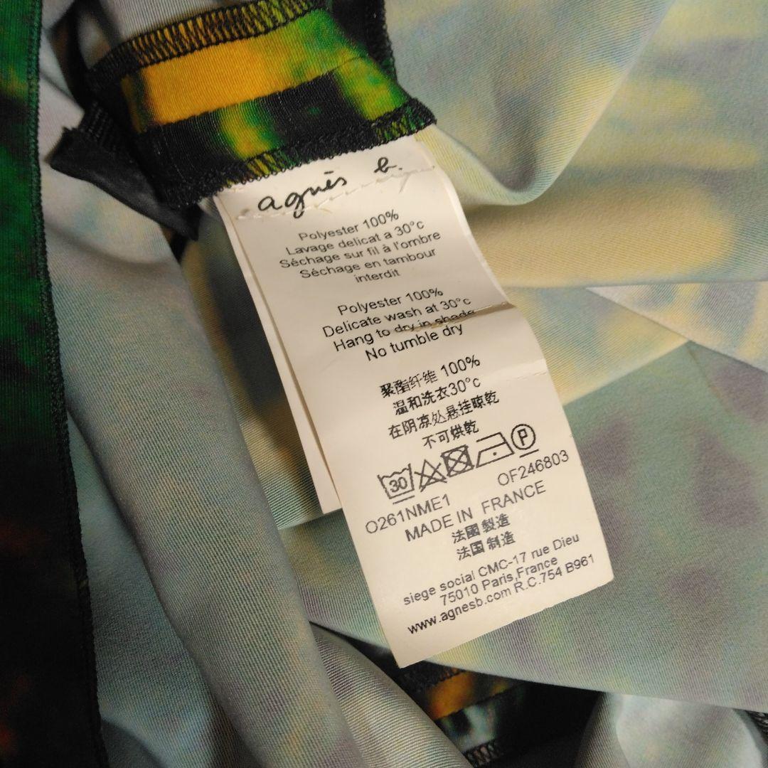 agnès b. 転写プリント花柄タイトスカート 36
