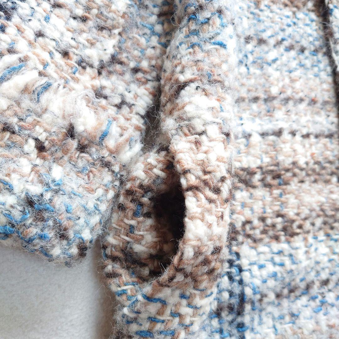 〇45R　ブランケット藍ツイードコート　45rpm　ハンドメイド