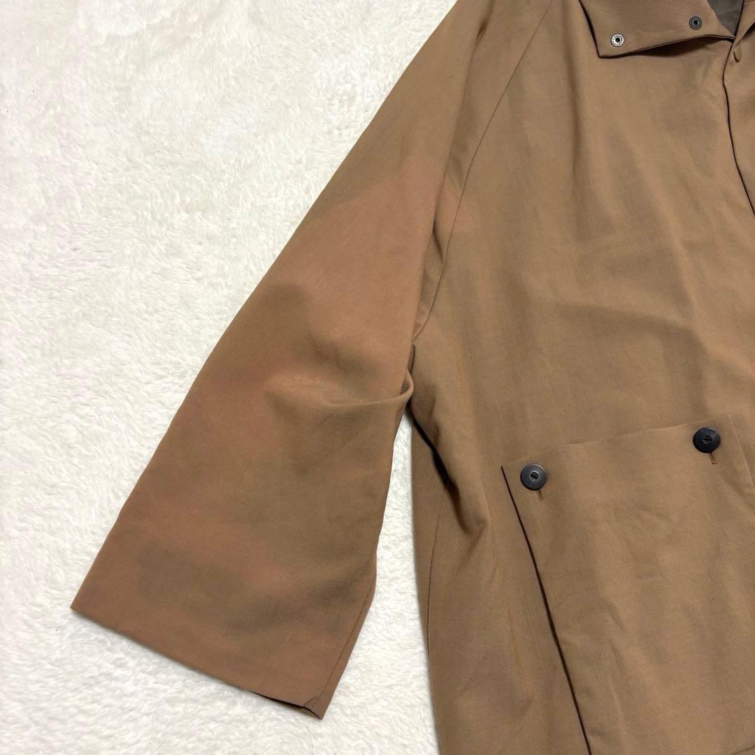 Dulcamara よそいきレイヤードビッグフラップロングコート ブラウン