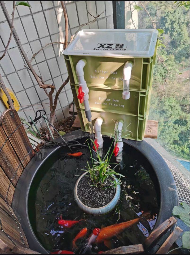 45w水中ポンプ付き　高性能濾過材2段付き2種以上 フルセット到着すぐ使える状態