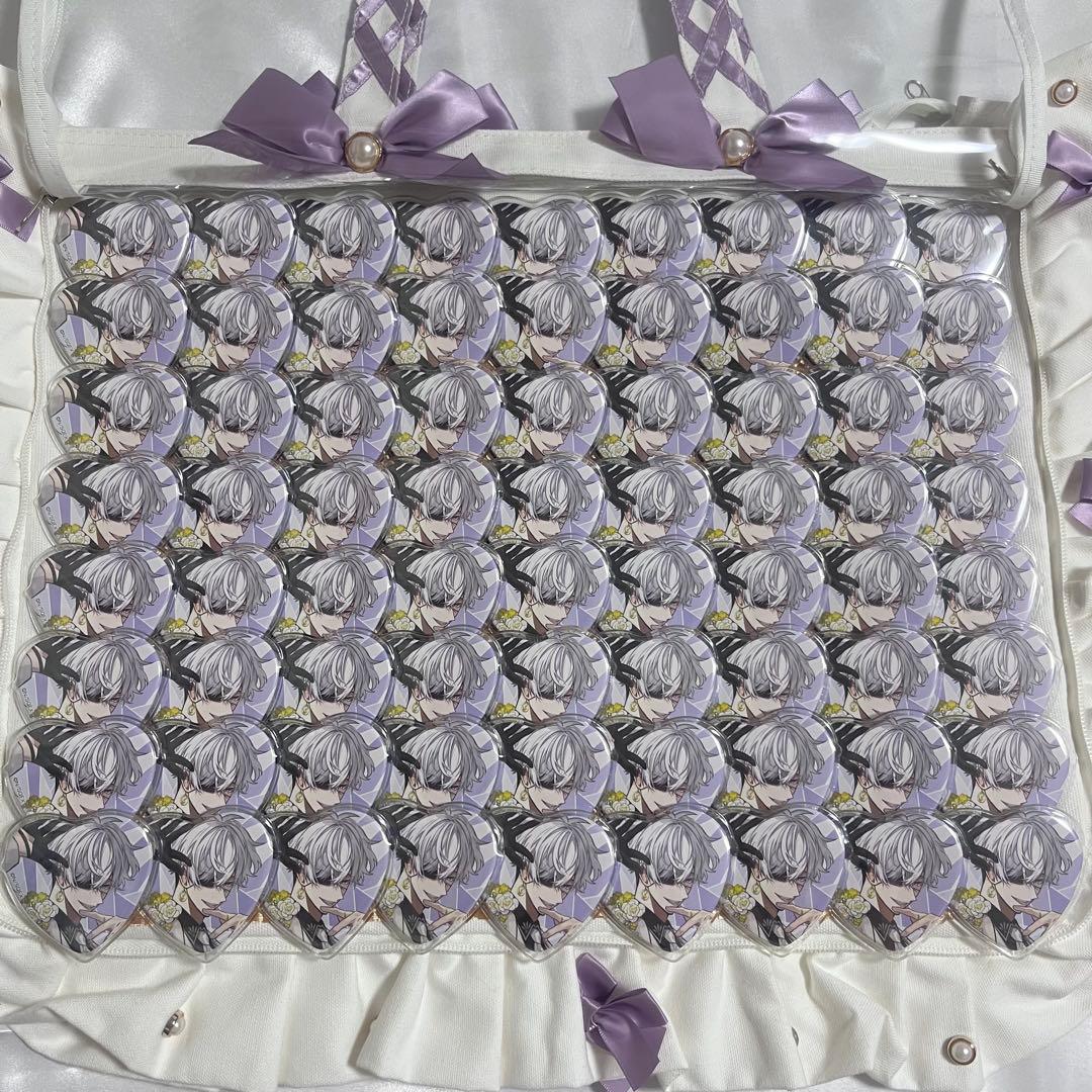 【バラ売り可能◎】雨宮零士 ハート缶バッジ72個セット（カバー付き）