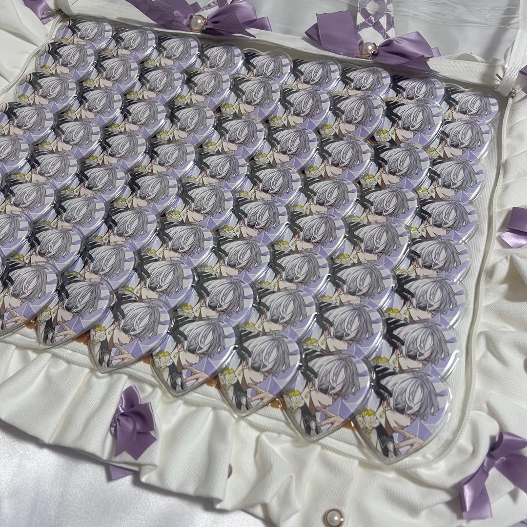 【バラ売り可能◎】雨宮零士 ハート缶バッジ72個セット（カバー付き）