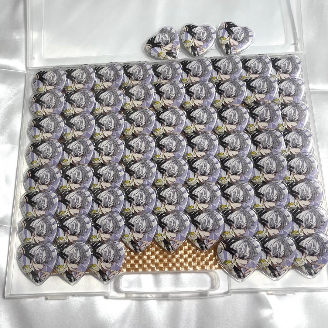 【バラ売り可能◎】雨宮零士 ハート缶バッジ72個セット（カバー付き）