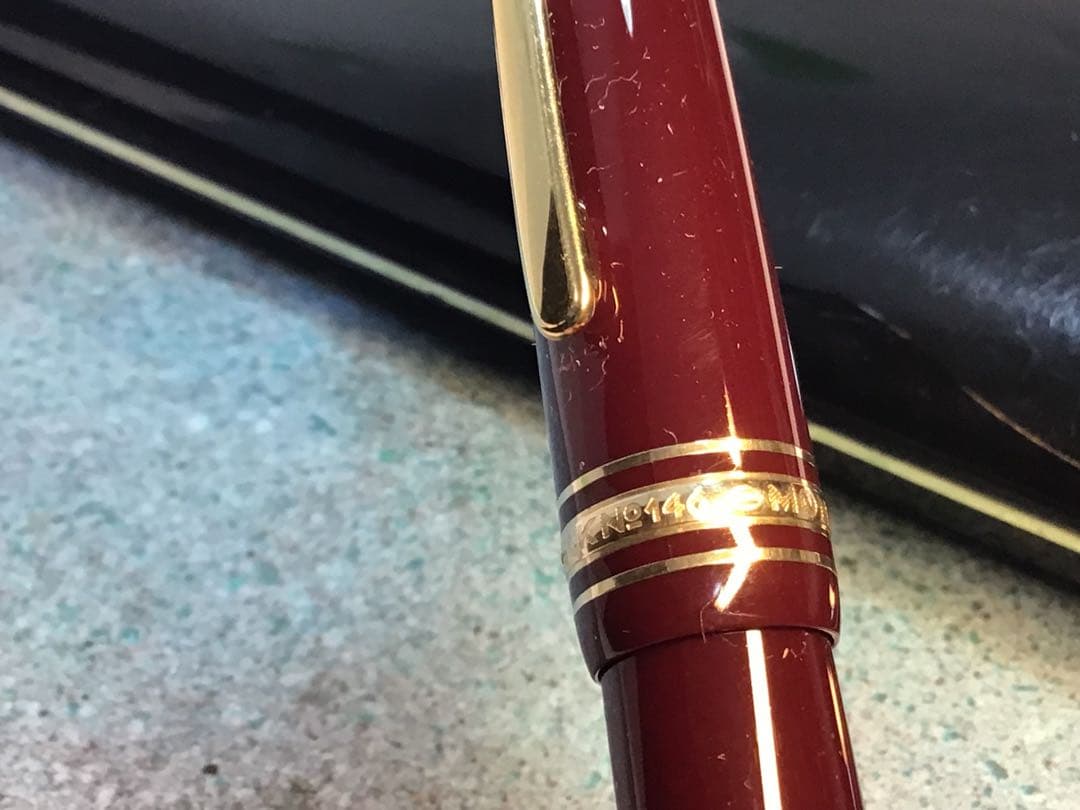極美品‼️モンブラン マイスターシュテュック 146 ボルドー 中白 万年筆