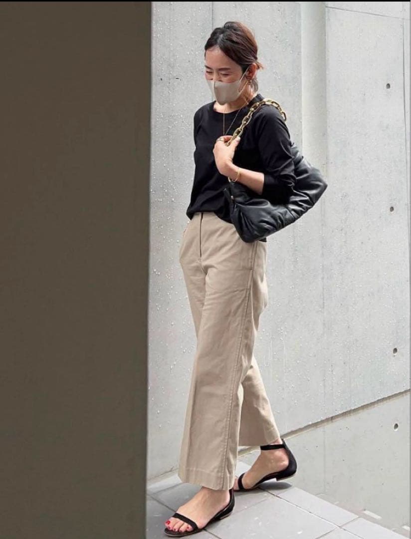 【美品】MADISON BLUE マディソンブルー★ベージュ ワイドパンツ 02