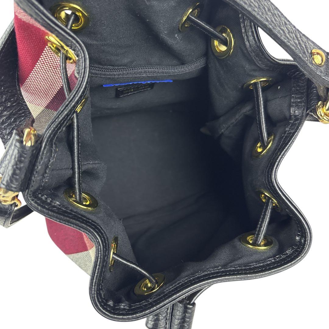 【美品】BLUE LABEL CRESTBRIDGE 巾着 2WAY チェック