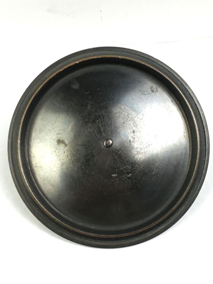 S168筒釜 扇子鐶付 角谷莎村作 茶釜 茶道具 共箱