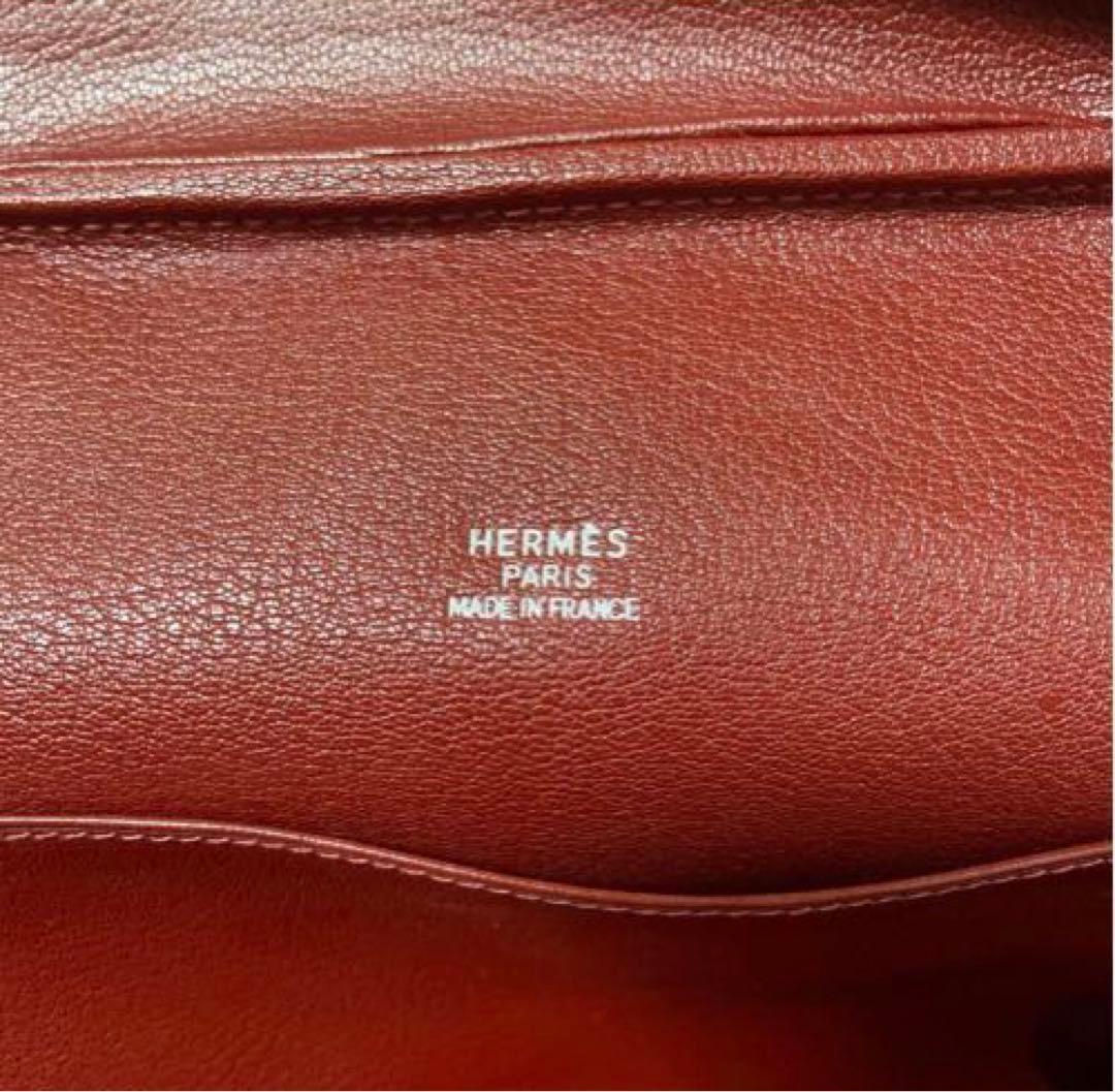 HERMES エルメス　バッグ プリュムドッグ　新品　コットン赤とベージュ