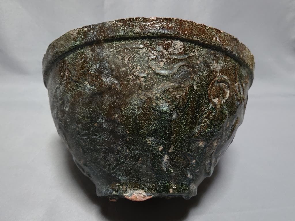 コレクター収集品　東漢時代　緑釉　盆栽　鉢