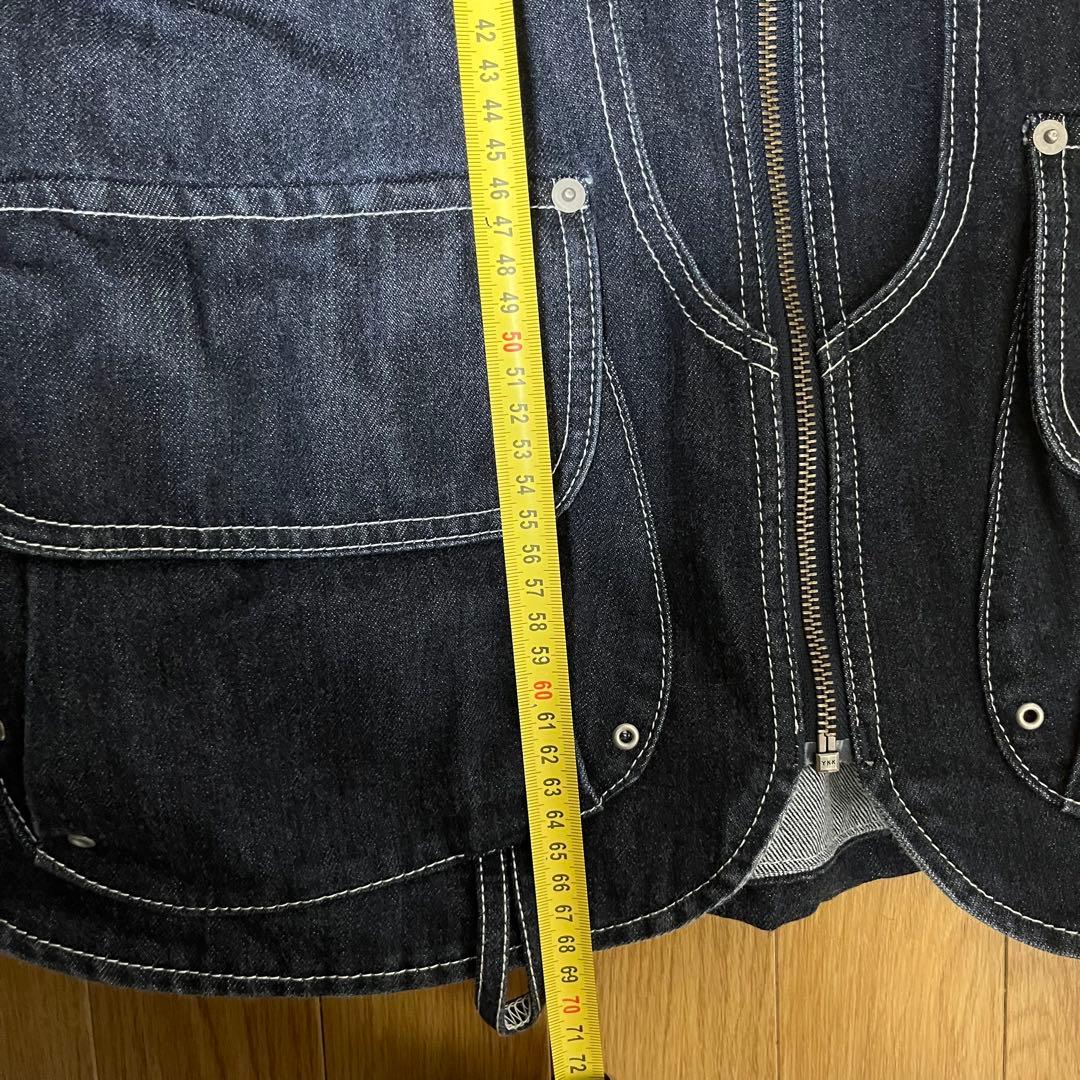 スノーピーク 焚き火ベスト　デニム　ネイビー　インディゴ Mサイズ