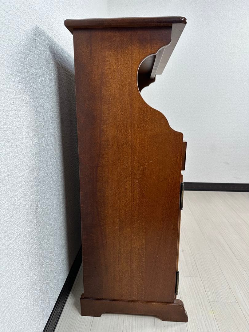 カリモク コロニアル 天然木 電話台 レンジ台 サイドチェスト ※i4※