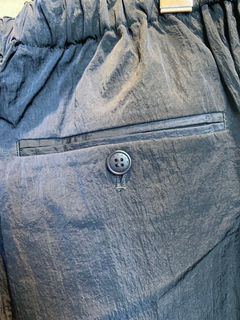 【美品】FUMITO GANRYU ネイビーブラック サルエル テーパード XL