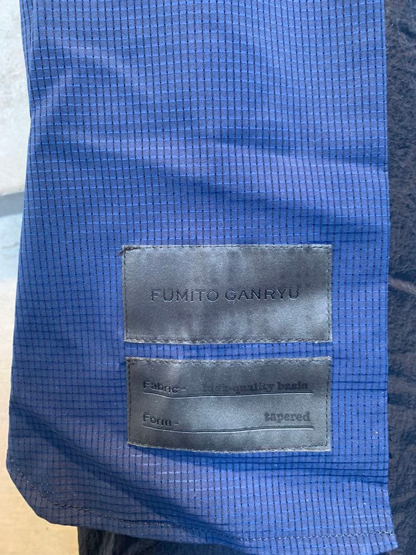 【美品】FUMITO GANRYU ネイビーブラック サルエル テーパード XL